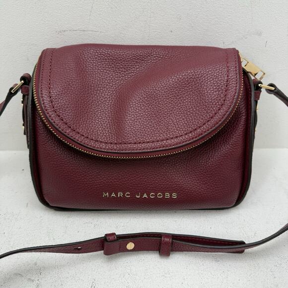 Marc Jacobs The Groove Mini Messenger Leather Crossbody Bag Purse Purple - Picture 1 of 12